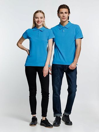 Рубашка поло мужская Virma Premium, бирюзовая, размер S