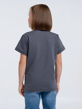 Футболка детская T-Bolka Kids, темно-серая (графит), размер 10 лет (130-140 см)