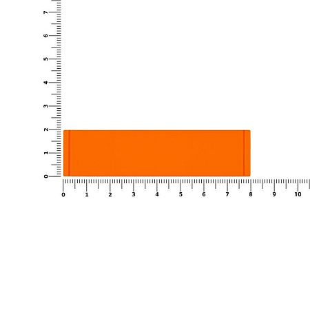 Лейбл из ПВХ Dzeta, S, оранжевый неон