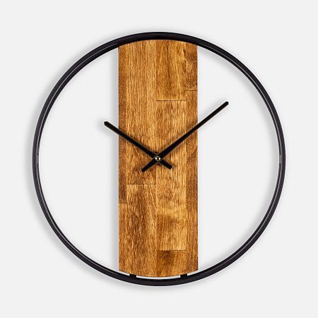 Часы Woodix, черные с коричневым