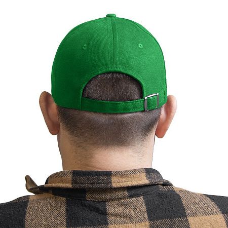 Кепка 5- панельная Oxford 300, c зеленым сендвичем, ярко-зеленая