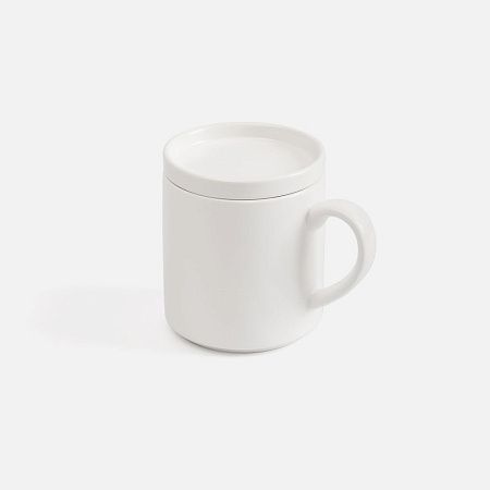 Беспроводное зарядное устройство с подогревом кружки Hot Task, белое