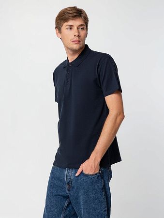 Рубашка поло мужская Summer 170, темно-синяя (navy), размер M