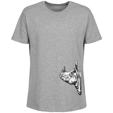 Футболка мужская NosoRock, серый меланж, размер S