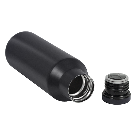 Вакуумная термобутылка  LARVIK, металлическая, двухстеночная, обьем 500 мл, черная