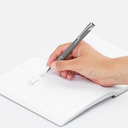 Ручка шариковая Keskus Soft Touch, серая