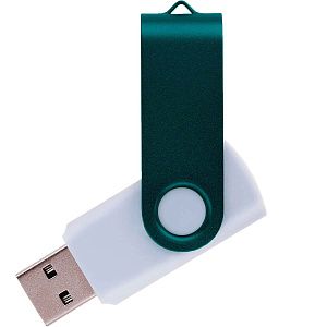 Флешка TWIST WHITE COLOR Белая с синим 4015.01.8ГБ