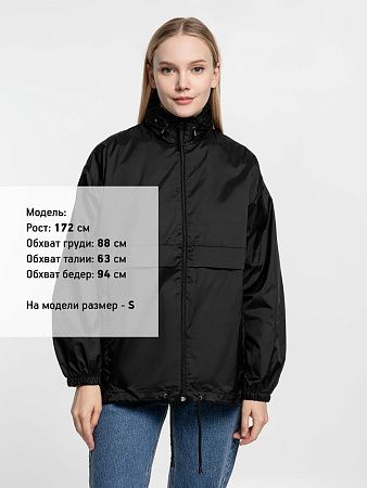 Ветровка из нейлона Surf 210, черная, размер XS