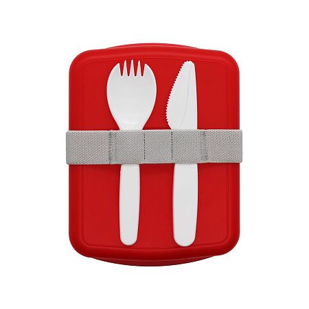 Ланч-бокс Lunch Blue line со столовыми приборами