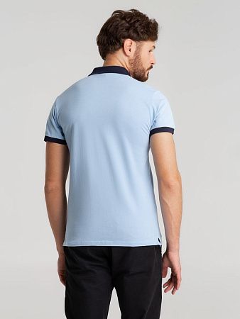 Рубашка поло Prince 190, голубая с темно-синим, размер XS