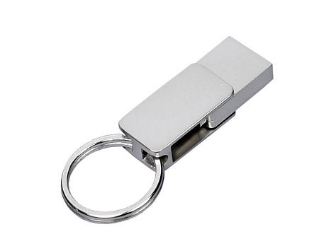USB 2.0- флешка «Mercury» на 16 Гб с поворотным механизмом и дополнительным разъемом Type-C