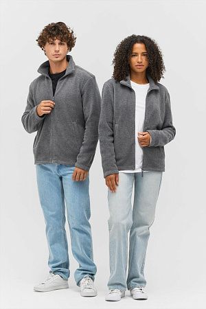 Куртка флисовая унисекс Nitro, серый меланж, размер XL