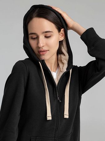 Толстовка унисекс на молнии Sherpa 280, черная, размер XXS