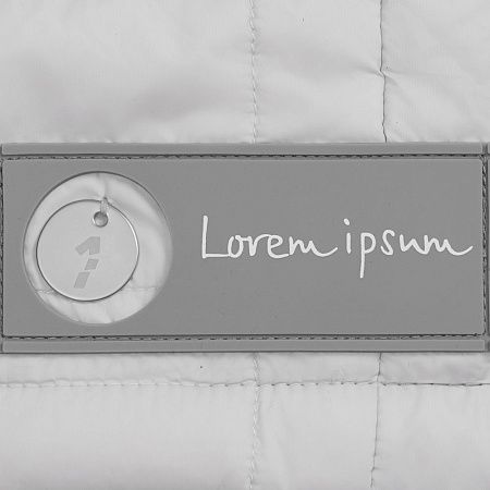 Лейбл из ПВХ с вырубкой «Круг», серый