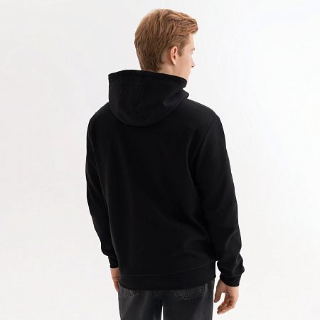 Толстовка на молнии с капюшоном Матео (Mateo) черная, размер L