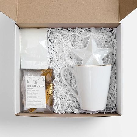 Набор «Планы на счастье», белый с золотистым