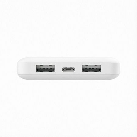 Внешний аккумулятор (powerbank) «Amper», 10 000 mAH, 5V 2.0 A, белый