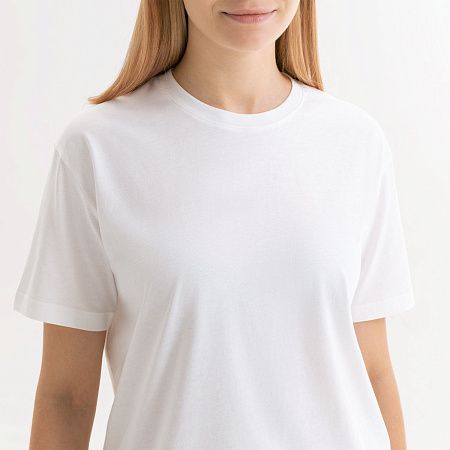 Футболка унисекс Крис (Kris), 150 гр., белая (теплого оттенка)