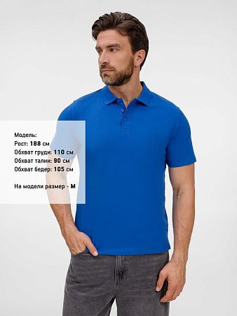 Рубашка поло унисекс Tervise, ярко-синяя, размер S