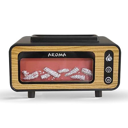 Светодиодный USB увлажнитель-аромадиффузор Vintage Fireplace, коричневый
