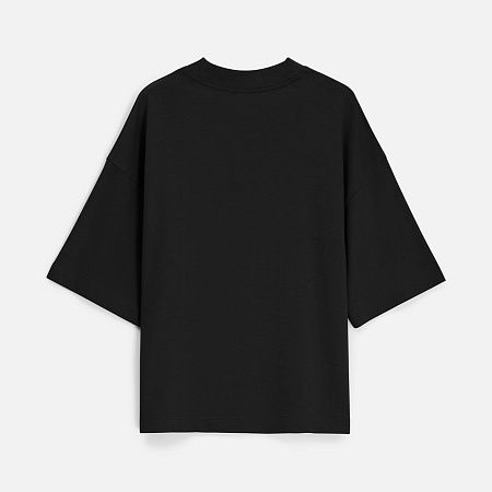 Футболка оверсайз унисекс T9, черная, размер XL/2XL
