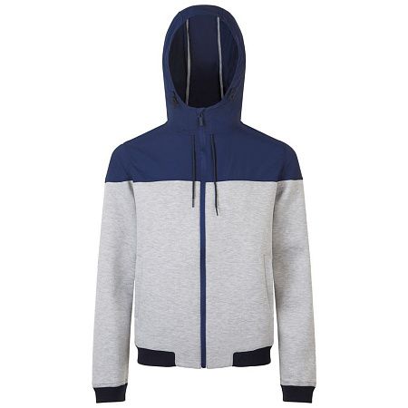 Куртка унисекс Voltage, серый меланж с темно-синим, размер S