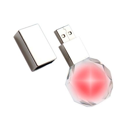 Флешка Diamond 16 Гб, белая подсветка