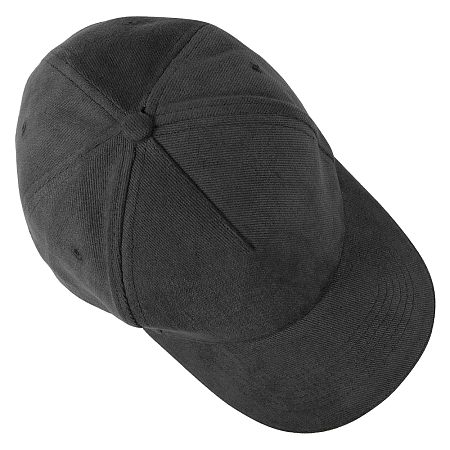 Кепка 5-панельная Oxford 300, c черным сендвичем, черная