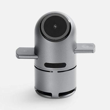 Bluetooth-колонка с беспроводной зарядкой Droid, серая