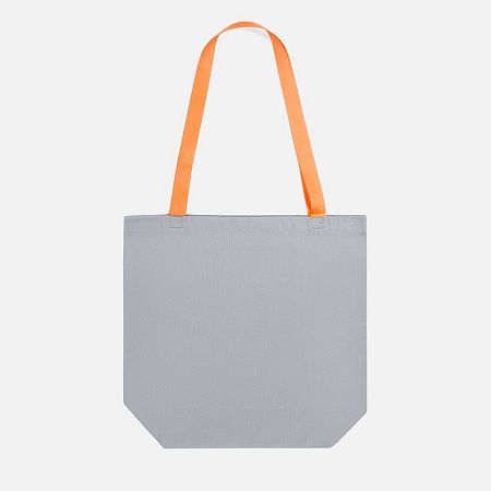 Шопер B5, серый с оранжевыми ручками