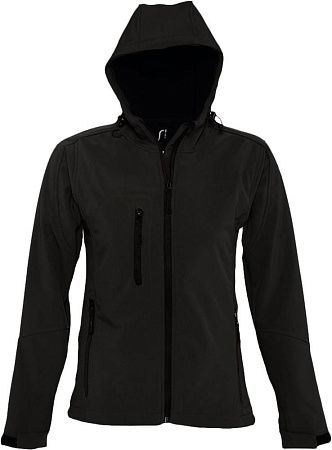 Куртка женская с капюшоном Replay Women, черная, размер XXL