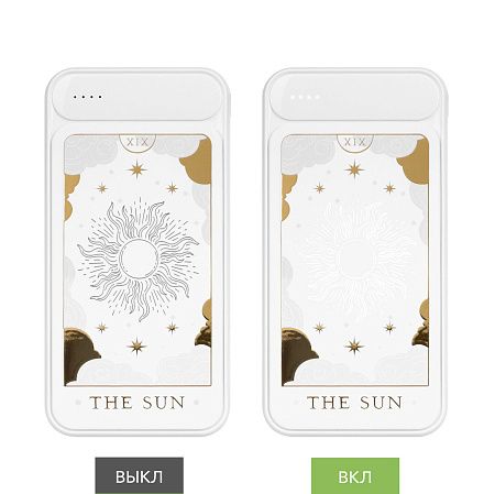 Внешний аккумулятор с подсветкой Старлайт Плюс PB (Starlight Plus PB) 10000 mAh, зеленый