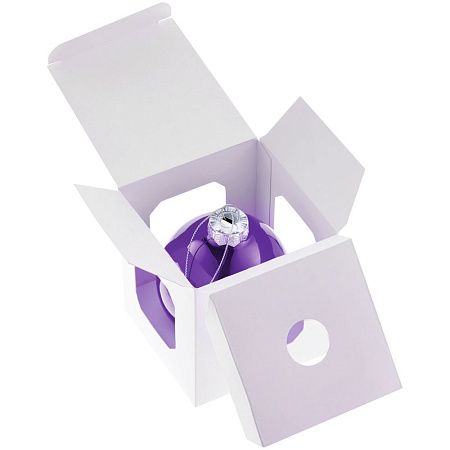 Елочный шар Finery Gloss, 8 см, глянцевый фиолетовый