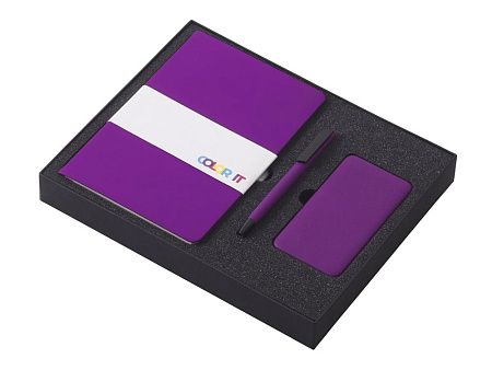 Подарочный набор «COLOR IT» c блокнотом, ручкой и повербанком, 5000 mAh
