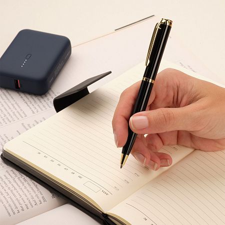 Шариковая ручка Соната (Sonata), черная/позолота