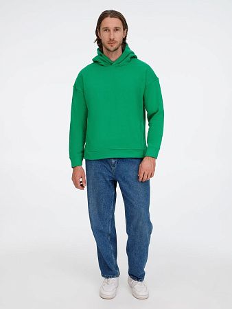 Худи оверсайз унисекс Tolla, зеленое, размер XL/2XL