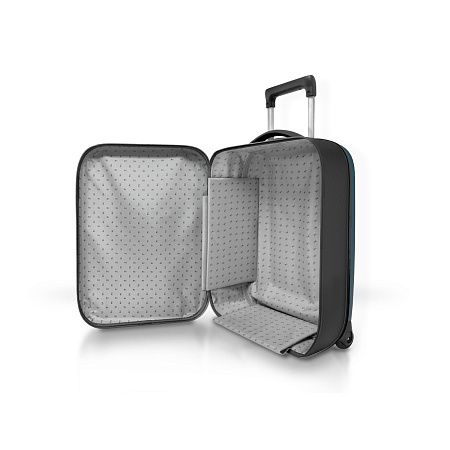 Чемодан складной Rollink Vega II 55x40x20 см, 2 колеса, бирюзовый