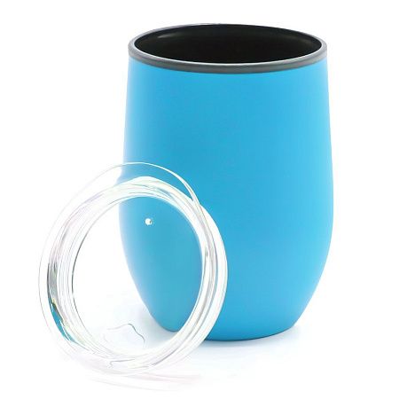 Термокружка Top, голубой полуматовый