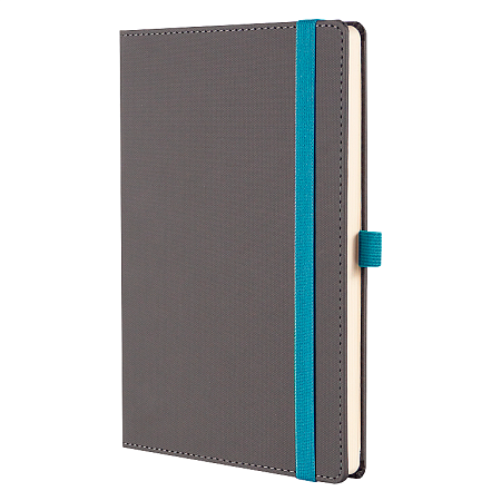 Ежедневник Alfa Note Pasu А5, серый/голубой,  недатированный, в твердой обложке