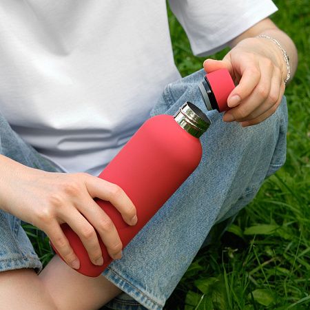 Термобутылка вакуумная герметичная Прима (Prima), красная