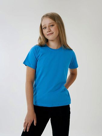 Футболка детская T-Bolka Kids, бирюзовая, размер 6 лет (106-116 см)