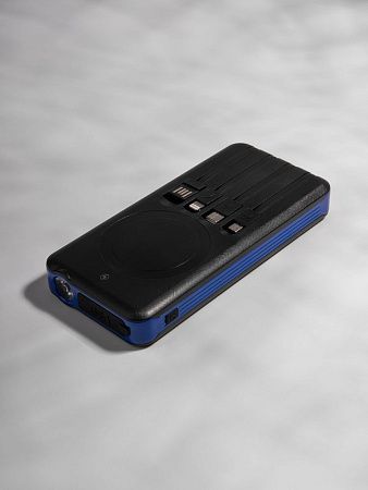 Аккумулятор с беспроводной зарядкой Holiday Maker Wireless, 10000 мАч, синий