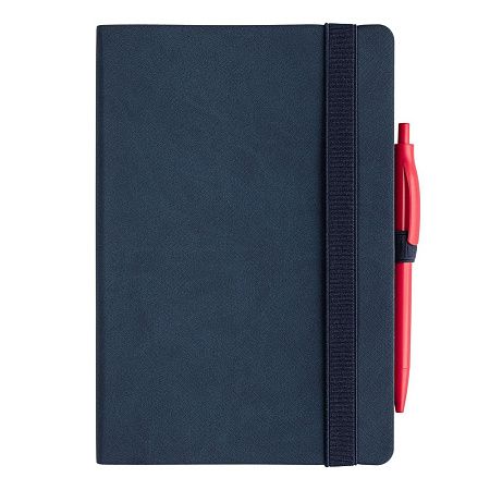 Ежедневник Flexy Line Linen А5, красный/красный, недатированный, в гибкой обложке, с резинкой и петлей для ручки