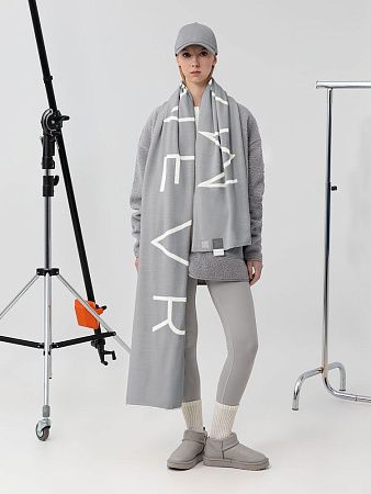 Шарф Bereg, молочный с серым