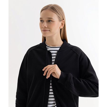 Толстовка на молнии, унисекс Торрес (Torres) черная, размер M