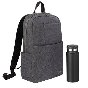Подарочный набор Форст (Forst), Аллегра (Allegra), черный (рюкзак, термобутылка)