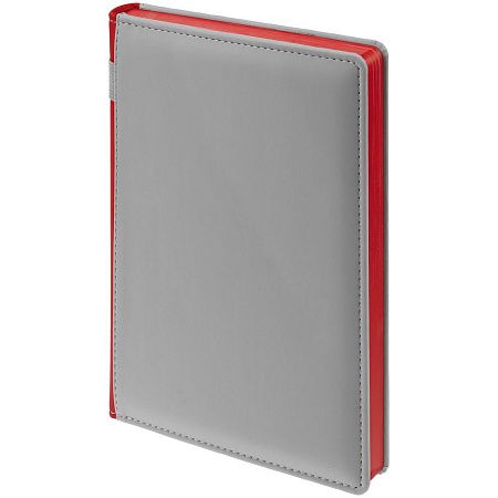 Ежедневник Spain Shall на заказ, недатированный, серый с красным