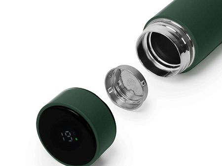 Термос FAMILY MARK LED, индикатор, soft touch