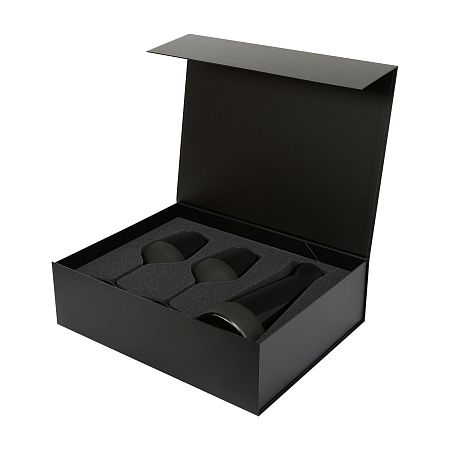 Подарочный набор декантер + 2 бокала для вина Блэк Эдишн (Black Edition) в черной коробке