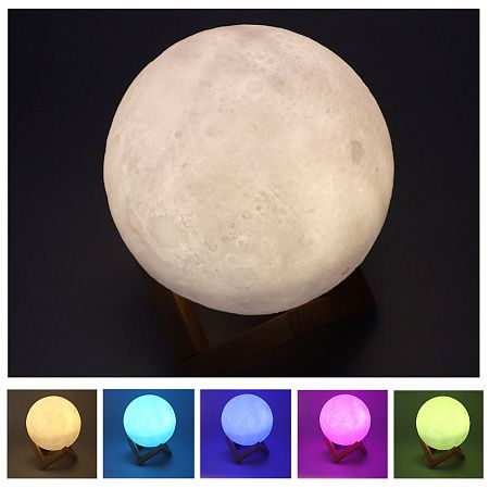 Беспроводная колонка-светильник Moonlight, белая